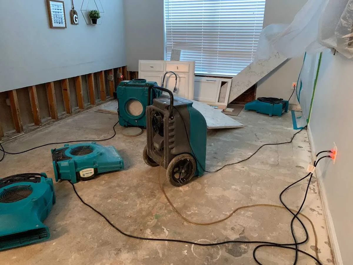Dehumidifier in flood-cut room for Water Extraction & Removal in Rutherford